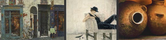 A variety of paintings